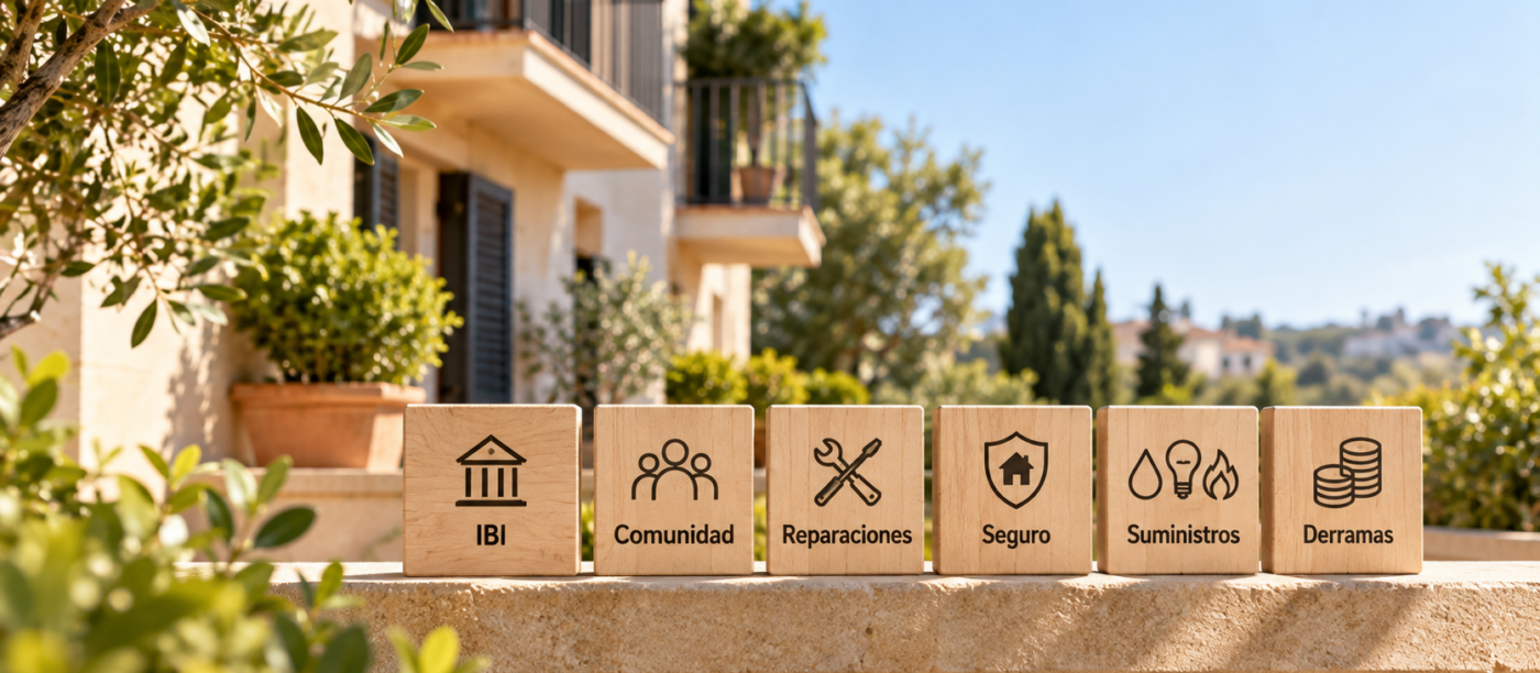 Gastos de una vivienda en usufructo: quién paga IBI, comunidad, reparaciones y seguro